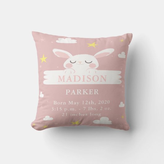 Coussin de la petite fille Bébé Cute Bunny (Recto)