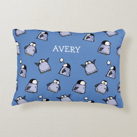 Coussin de la pouponnière de Motif de pingouin per (Dos)