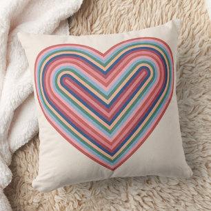 Coussin de la Saint-Valentin Cœur Arc-en-Ciel - Ro