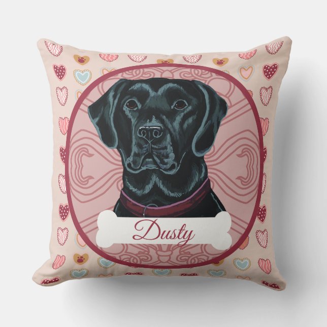 Coussin de la Saint-Valentin pour Labrador Retriev (Recto)
