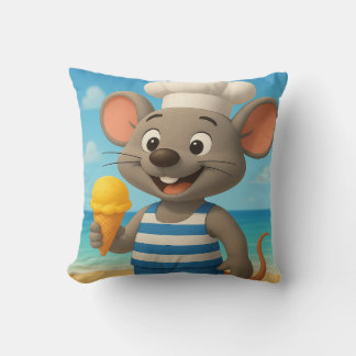Coussin de la souris de plage d'été | Vacances Car