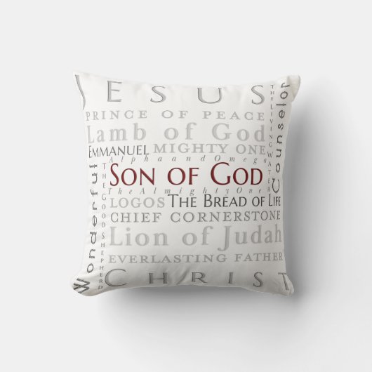 Coussin de la typographie de Jésus (Recto)