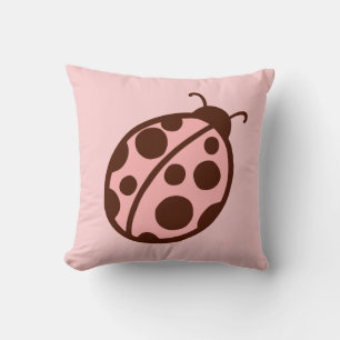 Coussin de Ladybug rose