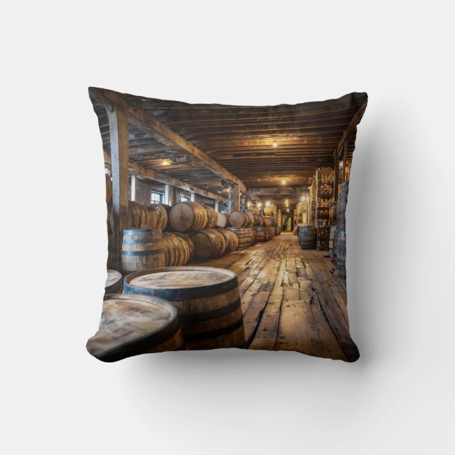 Coussin de lancer Bourbon Whiskey Rickhouse  (Recto)