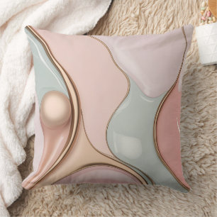 Coussin de lancer dans un graphique abstrait éléga