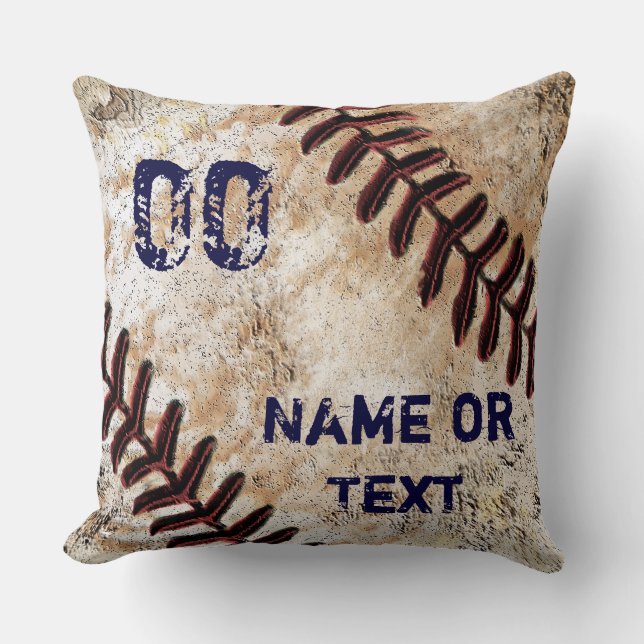 Coussin de lancer de baseball rustique, personnali (Recto)