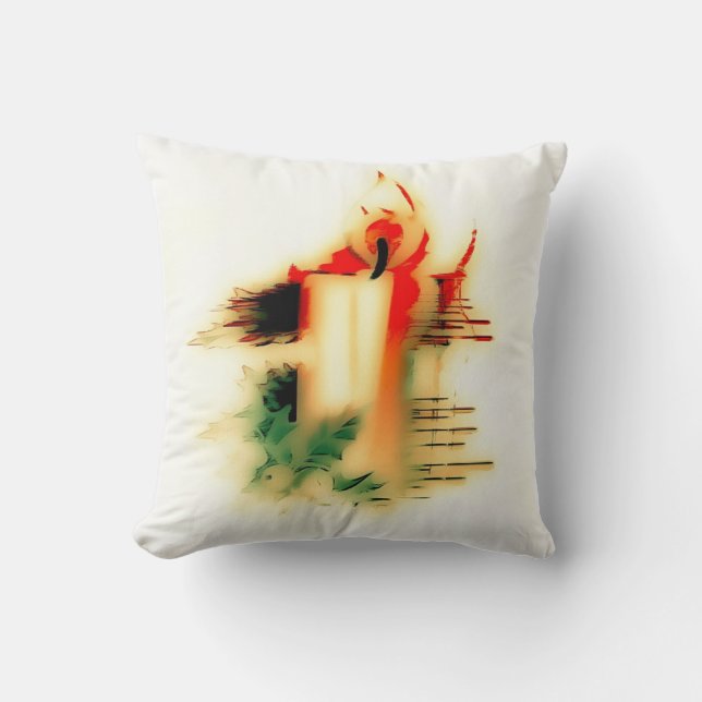 coussin de lancer de bougie de Noël (Recto)