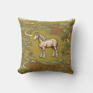 Coussin de lancer de cheval Clydesdale
