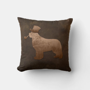 Coussin de lancer de chien Terre-Neuve Steampunk