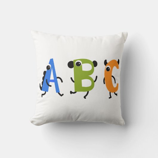 Coussin de lancer de lettre ABC (Recto)