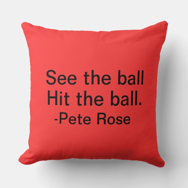 Coussin de lancer de Pete Rose (Recto)