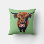 Coussin de lancer de vache Highland/coussin (Verso)
