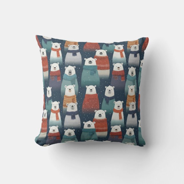 Coussin de lancer d'ours d'hiver (Recto)