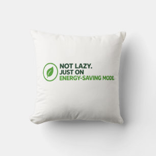 Coussin de lancer en mode économie d'énergie drôle