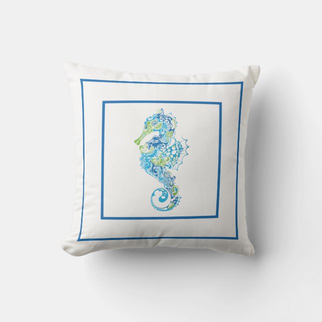 Coussin de lancer extérieur - Hippocampe (Recto)