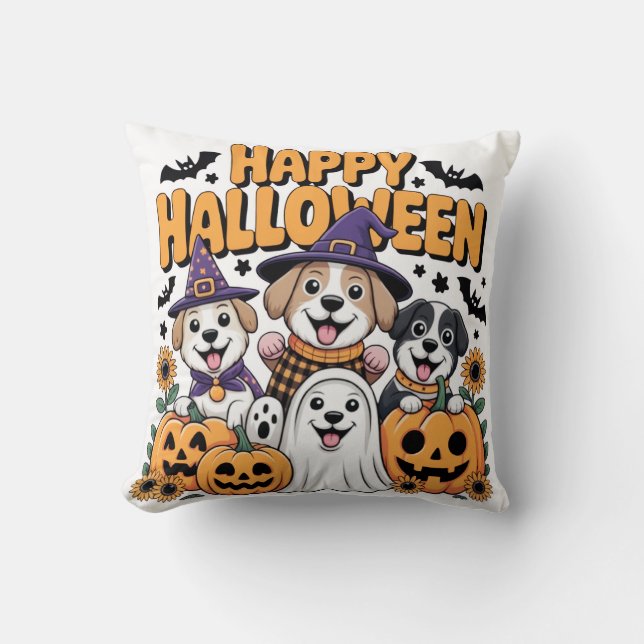 Coussin de lancer Happy Halloween (Recto)