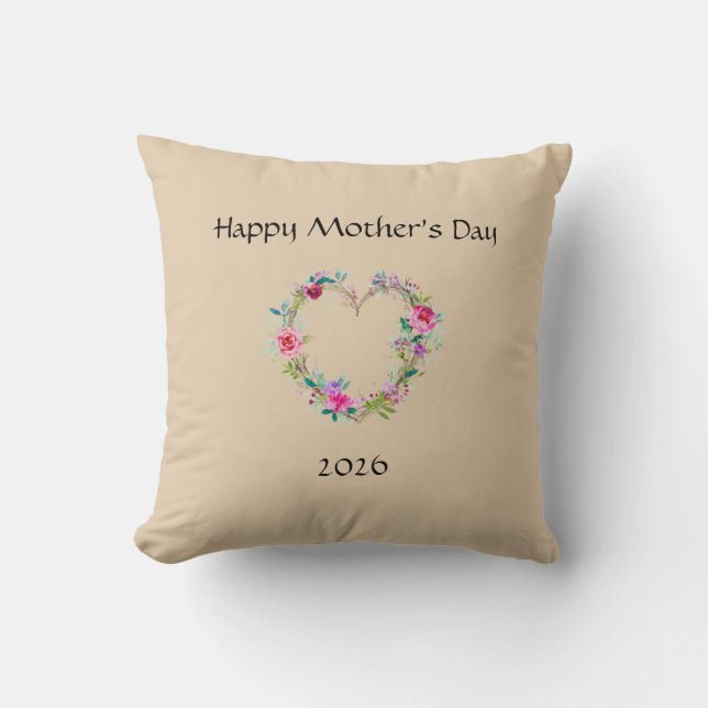 Coussin de lancer Joyeuse fête des mères (Recto)