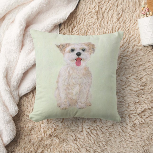 Coussin de lancer pour chien Morkie (Couverture)