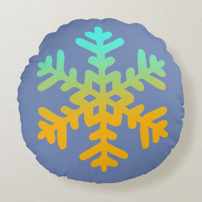 Coussin de lancer rond en polyester brossé (Devant)