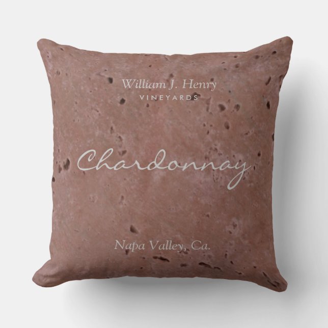 Coussin de lancer rouge de vignoble vinicole (Recto)