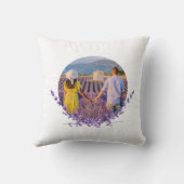 Coussin de lavande d'aquarelle photo monogramme (Verso)