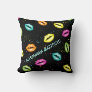 Coussin de lèvres Neon brillantes personnalisées s