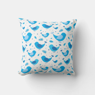 Coussin de l'Harmonie des oiseaux bleus