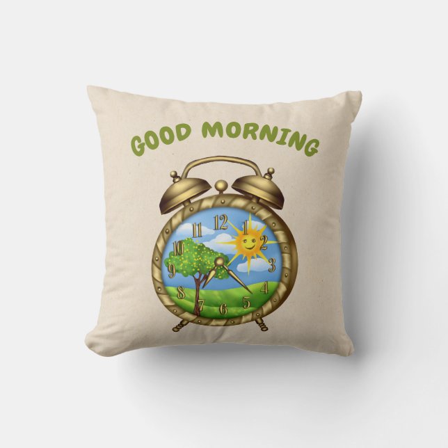 Coussin de l'horloge de cuisine de campagne (Recto)