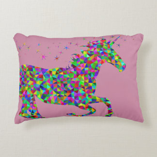Coussin de licorne d'étincelle d'arc-en-ciel