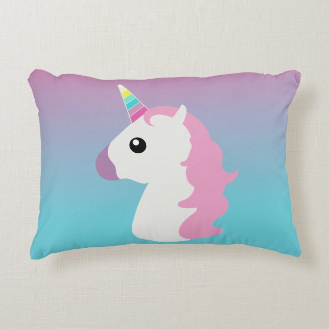 Coussin de licorne d'Ombre Emoji (Devant)
