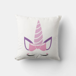 Coussin de licorne douce rose