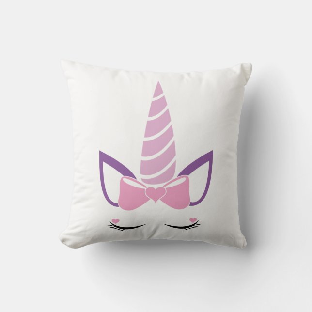 Coussin de licorne douce rose (Recto)