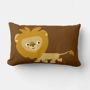 Coussin de Lion de Marche Cartoon