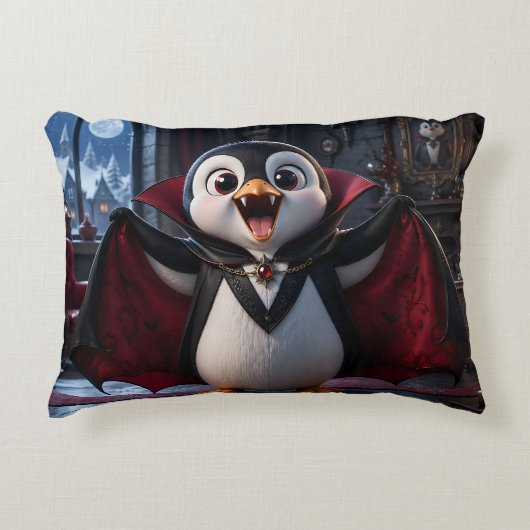 Coussin de lit de pingouin vampire/décoration de l (Devant)