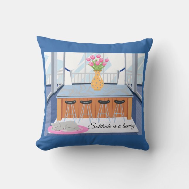 Coussin de luxe pour la solitude des chats (Recto)