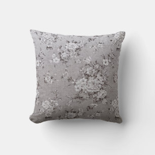 Coussin de luxe Silver Floral Design