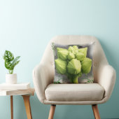Coussin de macro-art botanique de fleur de gourde  (Chaise)