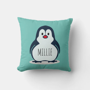 Coussin de manchot moelleux oreiller personnalisé
