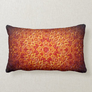 Coussin de mandala "de tempête de neige d'un rouge
