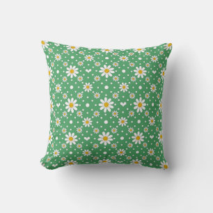 Coussin de marguerite verte