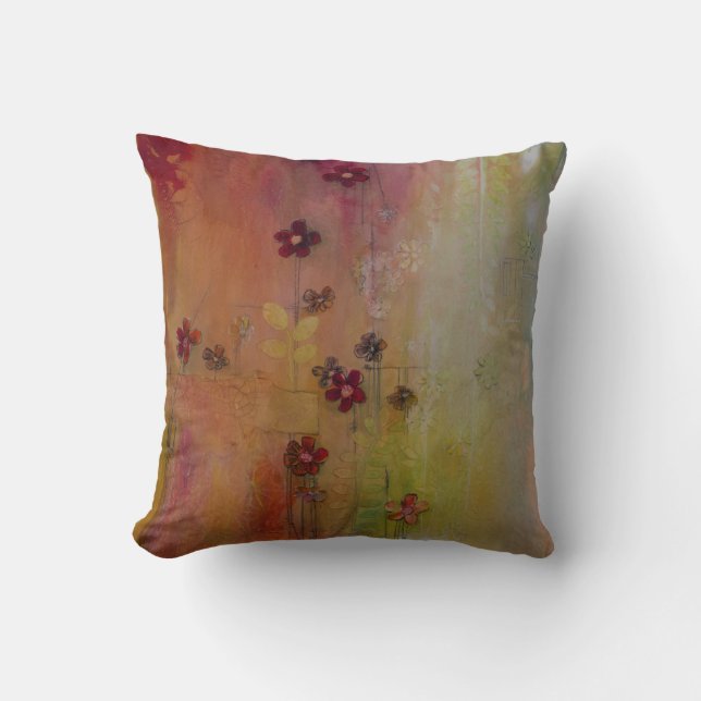 Coussin de marguerites rouges et blanches (Recto)