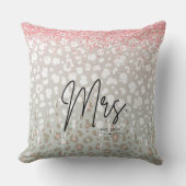 Coussin de mariage à imprimé léopard pour mariée (Recto)