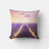Coussin de Mariage de champ Lavender personnalisé (Recto)