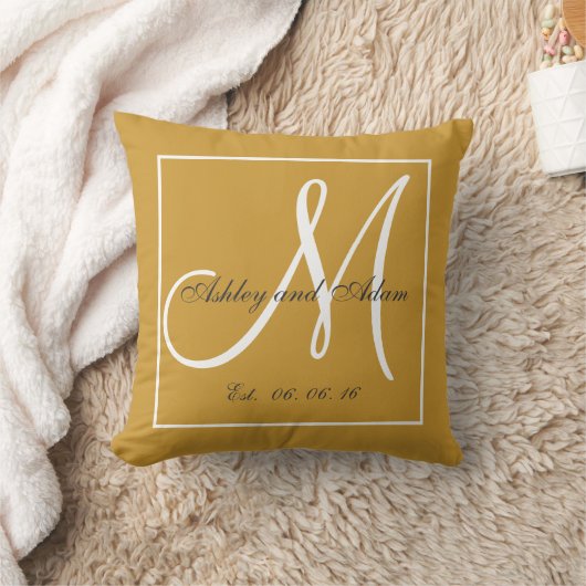 Coussin de Mariage de conservation du monogramme B (Couverture)