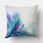 Coussin de Mariage de fleurs Abstraites bleu et vi (Verso)