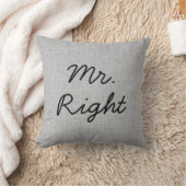 Coussin de mariage de toile de jute de M. Right (Couverture)