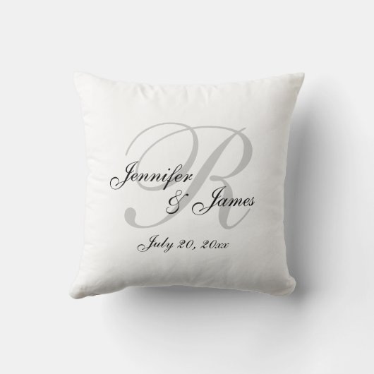 Coussin de Mariage Monogramme (Verso)