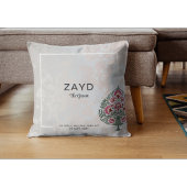 Coussin de mariage – Nom personnalisé Fleur Mughal