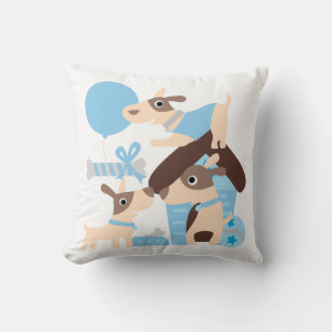 Coussin de marionnettes bleu