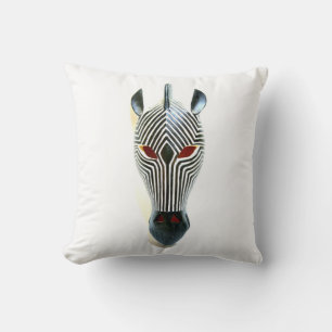 coussin de masque zèbre africain